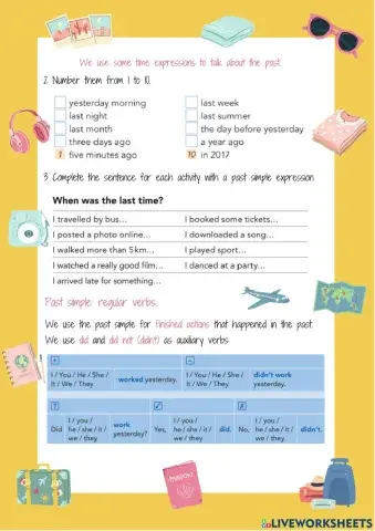 Past simple regular verbs