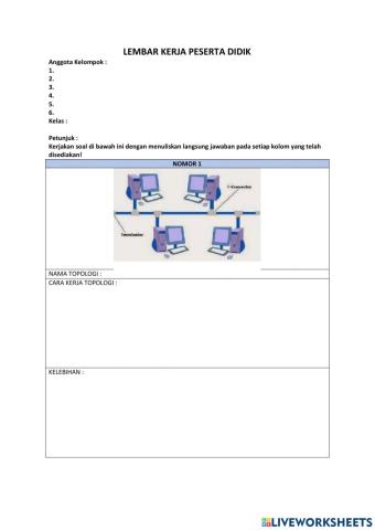 Worksheet topologi