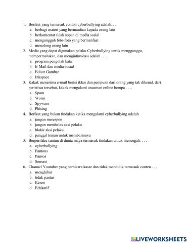 Bank Soal dari Internet