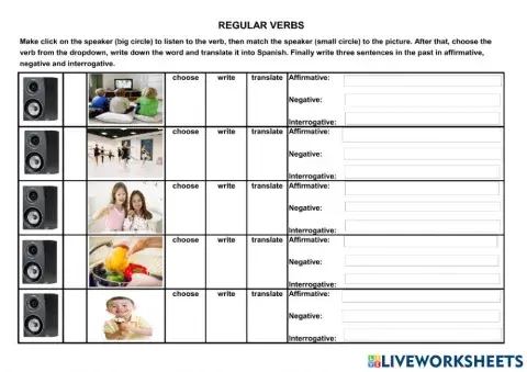Regular verbs