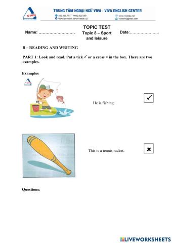 Idict 1 - Test unit 8 - Reading and writing