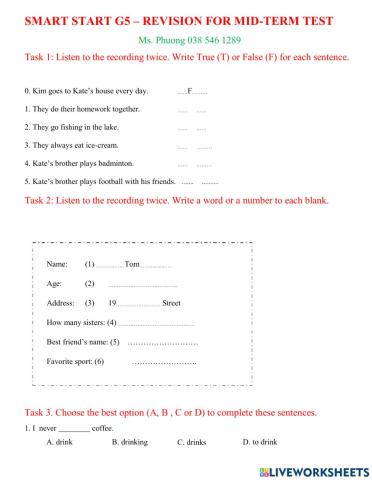 G5 revision for mid term