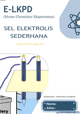 E-LKPD Sel Elektrolisis Sederhana