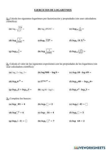 Cálculo de logaritmos sin calculadora