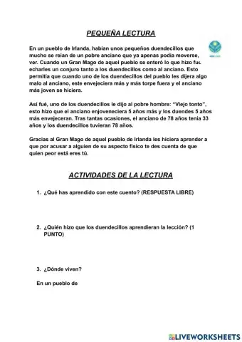 Lectura de los valores de la vida