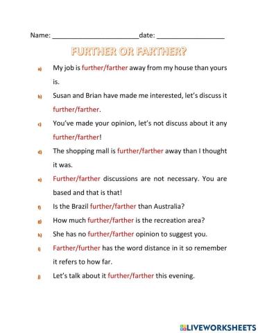 Further or Farther