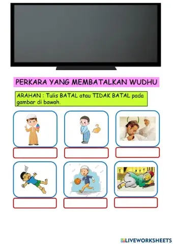 Perkara Yang Membatalkan Wudhu