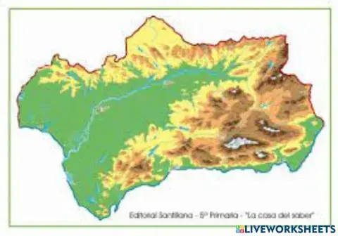 El relieve de Andalucía
