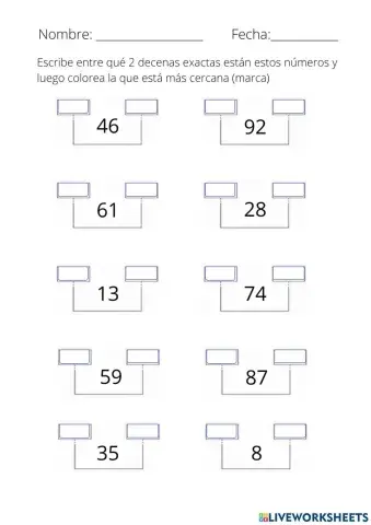 Decena más próxima