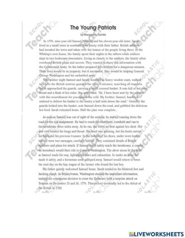 Historical Fiction Practice 2