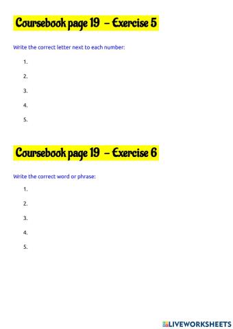 Page 19, exercises 5-6