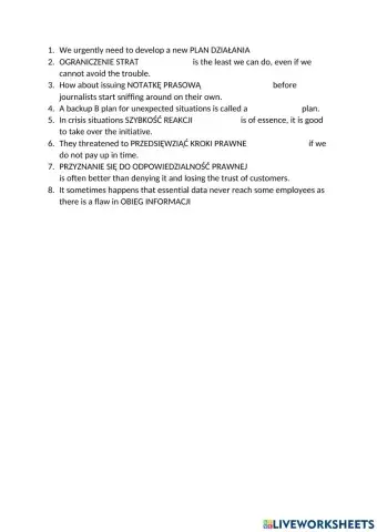 Market leader u 11 vocab reinforcement