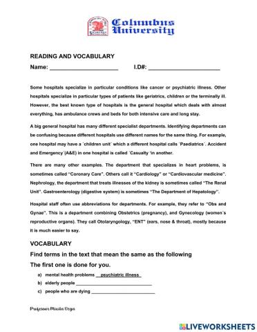 READING COMPREHENSION 