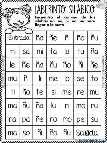 Sílabas ña ñe ñi ño ñu