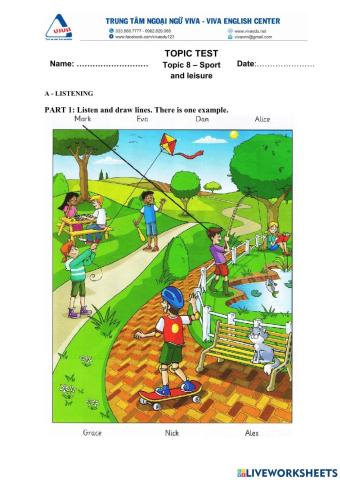 Idict 1 - Test unit 8 - Listening