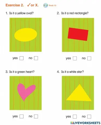 Shapes Yes-No Super Minds 1 Unit 2