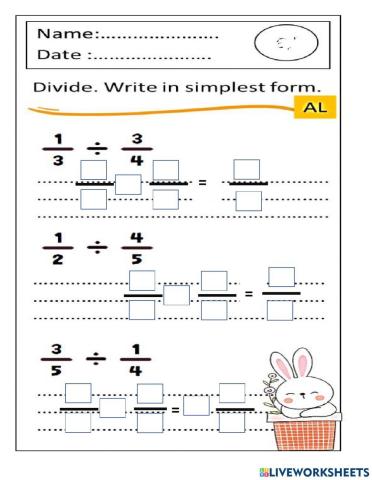 AL   : Divide fractions