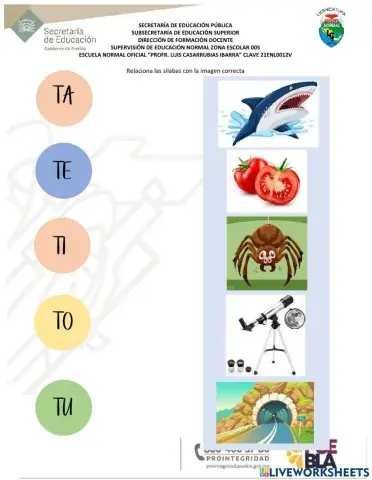 Silabas - TA, TE, TI, TO, TU