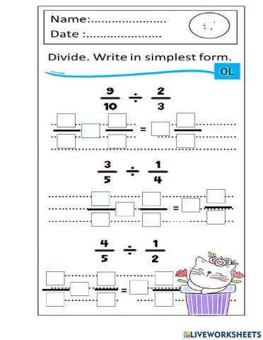 OL: divide fractions