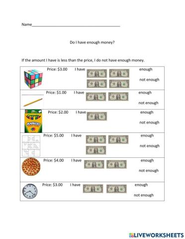 Do I have enough money ?