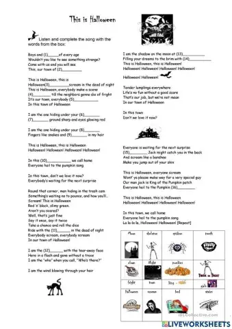 This is Halloween - Disney movie song - The Nightmare Before Christmas