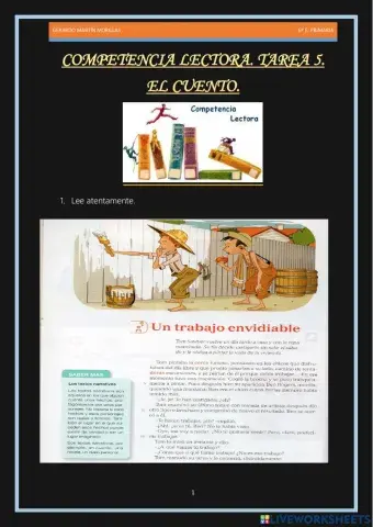 Competencia lectora. Tarea 5. 6º.