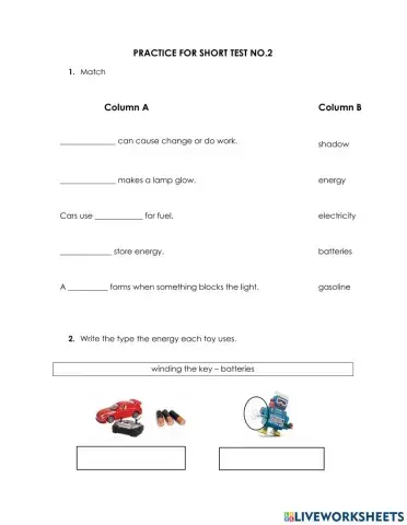 Practice for short test no.2 2Grade IIITri