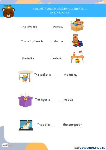 Choose: -in-on-under