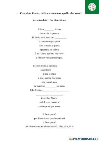 Zero Assoluto - Per dimenticare