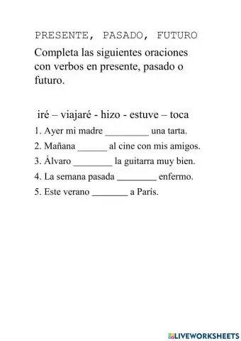 Presente, pasado, futuro