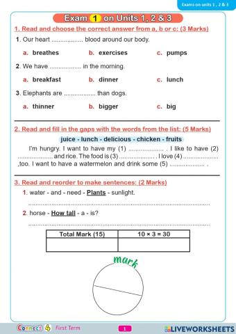 Connect 4 - Worksheet 1