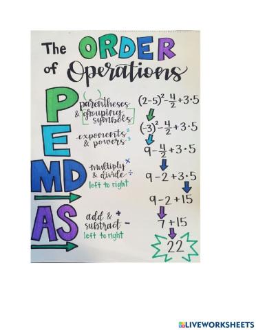 Order of operations ( notes)