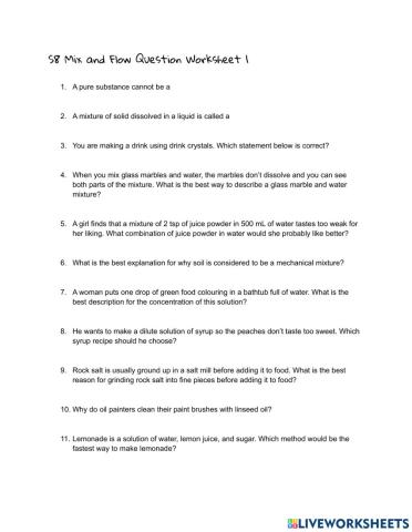 Solutions and Solubility