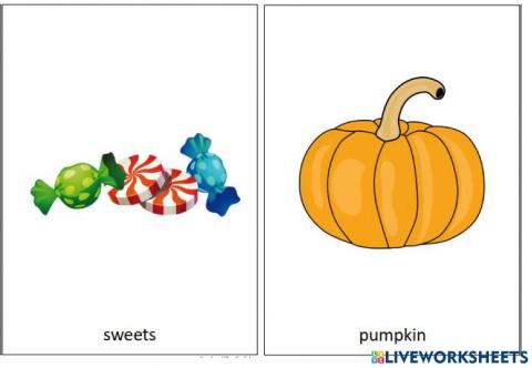 Halloween Flashcard (10 words)