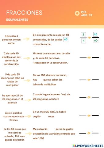 Fracciones equivalentes