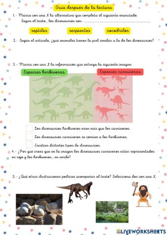 Guía de dinosaurios.