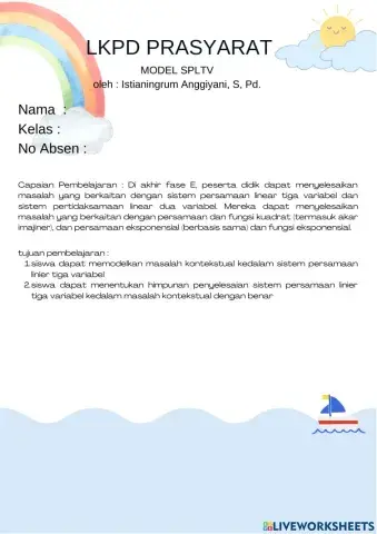 Sistem persamaan linier tiga variabel