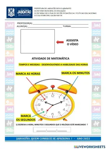 Aprendendo as horas
