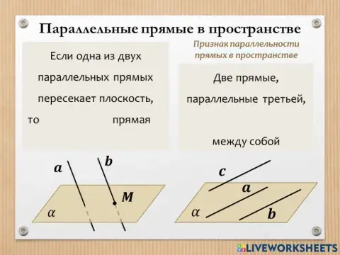 Параллельные прямые в пространстве 2