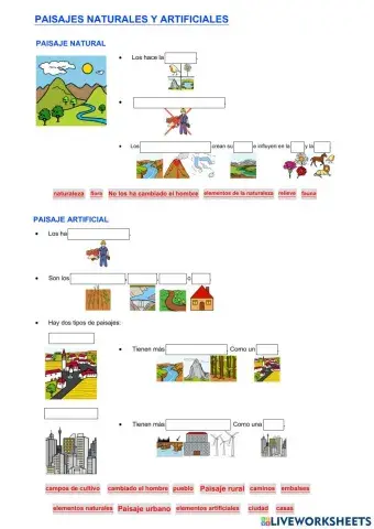 Paisajes naturales y artificiales