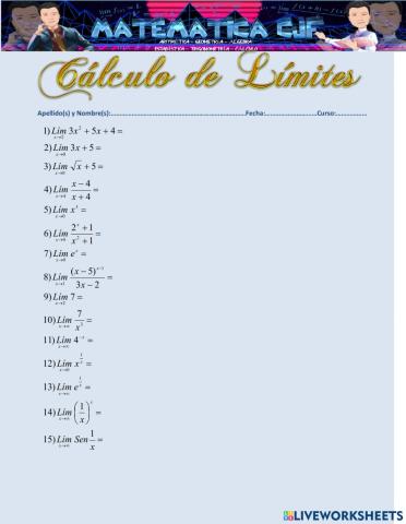 Cálculo de límites