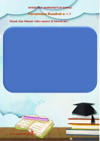 Persamaan Kuadrat a tidak sama dengan 1