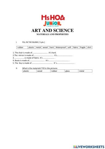 Materials and properties
