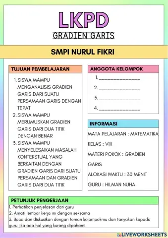 Gradien Garis Rencana Aksi 2