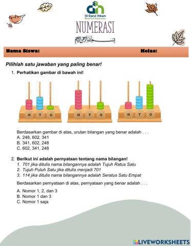 Soal Numerasi