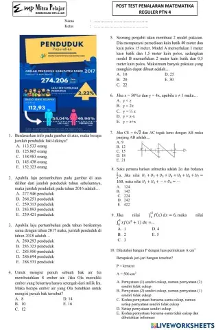 Post test reguler snbt penalaran matematika 4