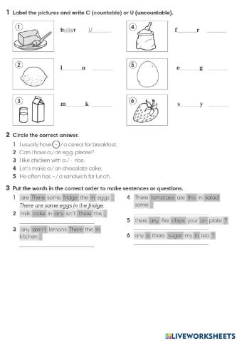 Countable and Uncountable Nouns