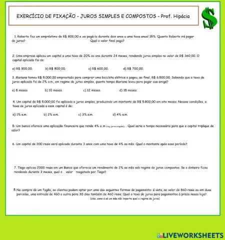 Juros simples e juros compostos