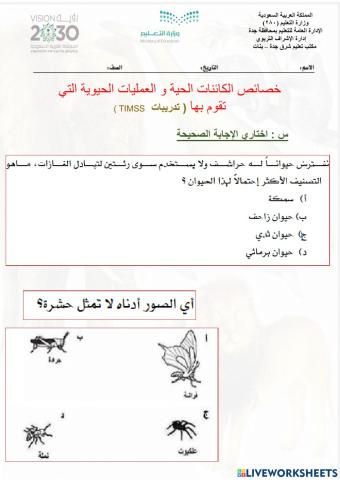 خصائص الكائنات الحية