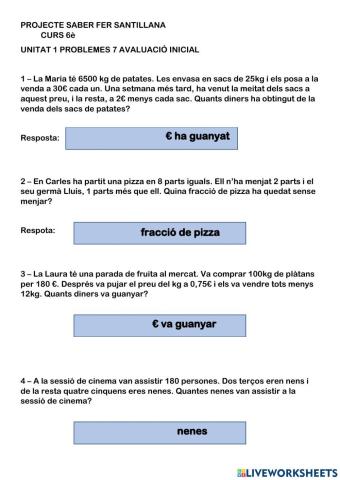 Problemes matemàtics